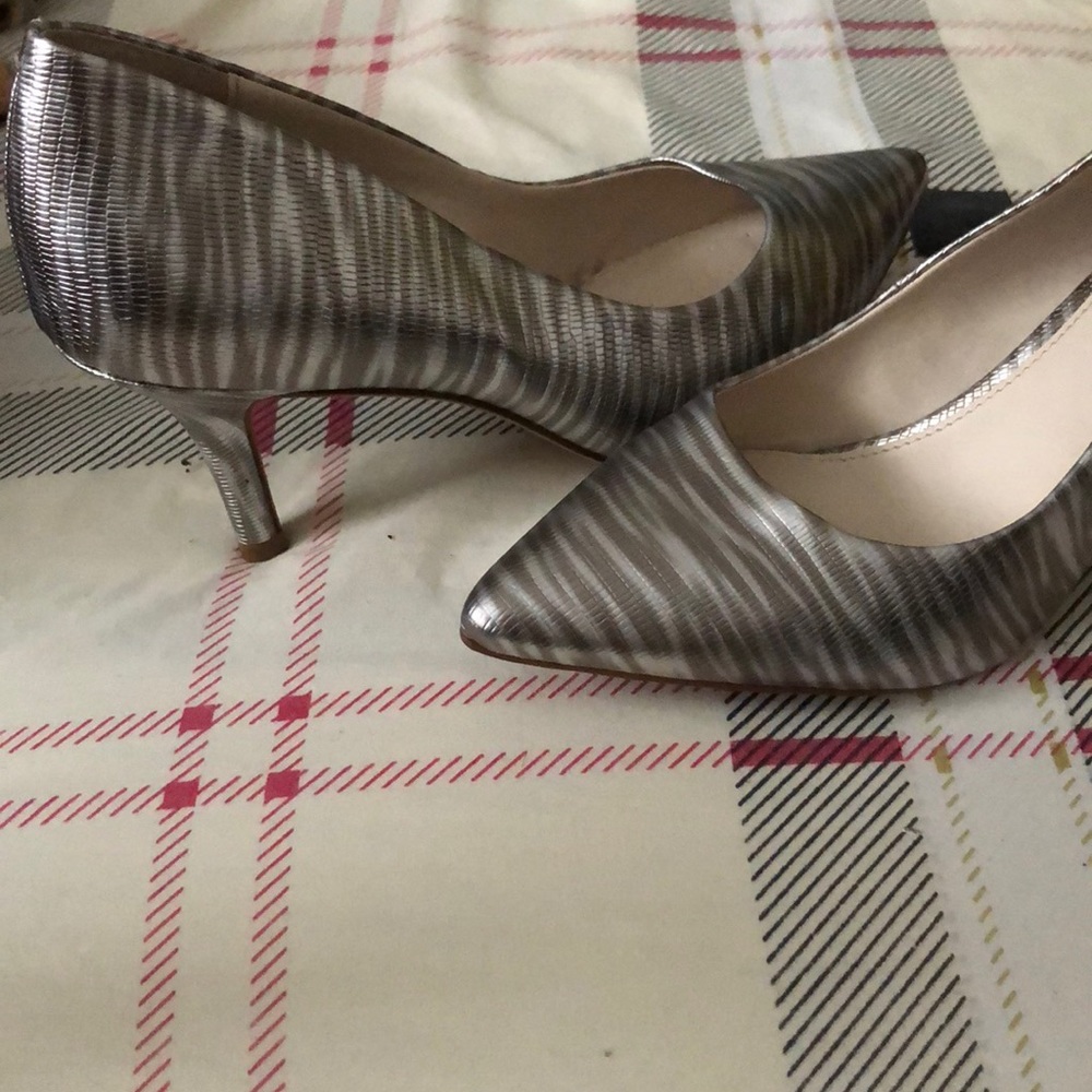 Silver high heels by alfani